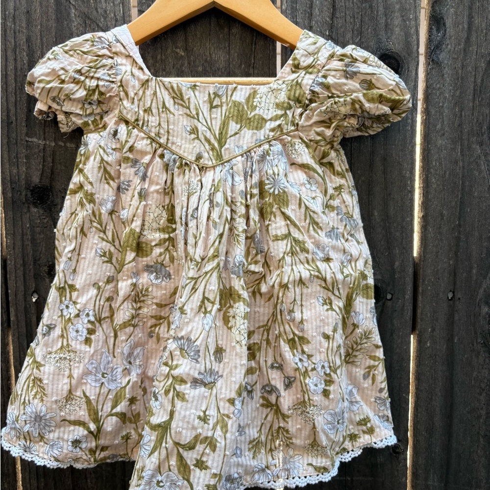 Joie Green and Cream Floral Dress